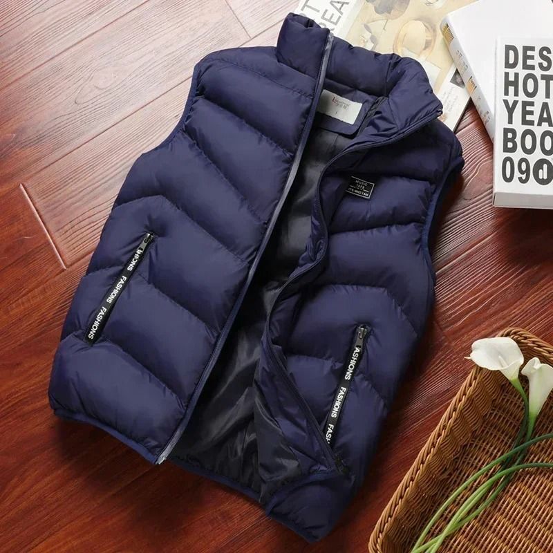 Mens Winter Puffer Vest Sleeveless Windproof Down Waistcoat