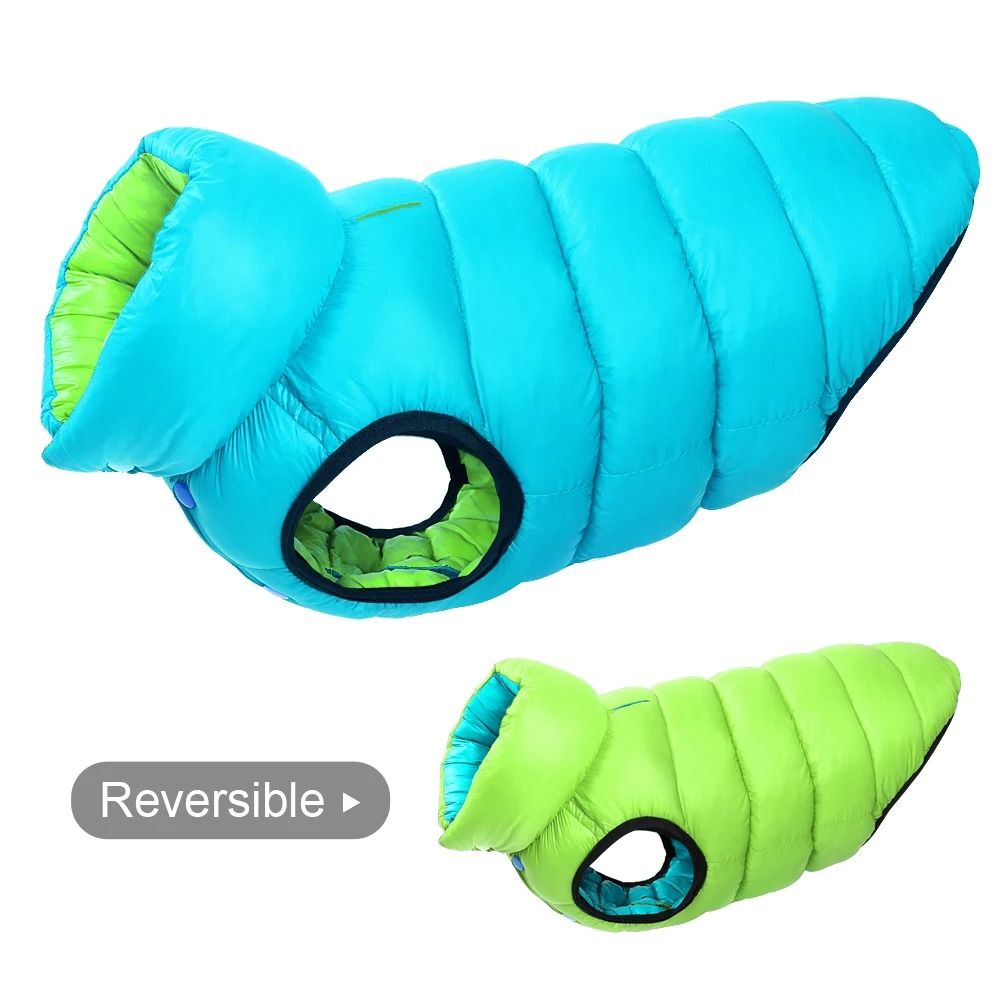 Warm Winter Reversible Dog Jacket Waterproof Padded Pet Vest