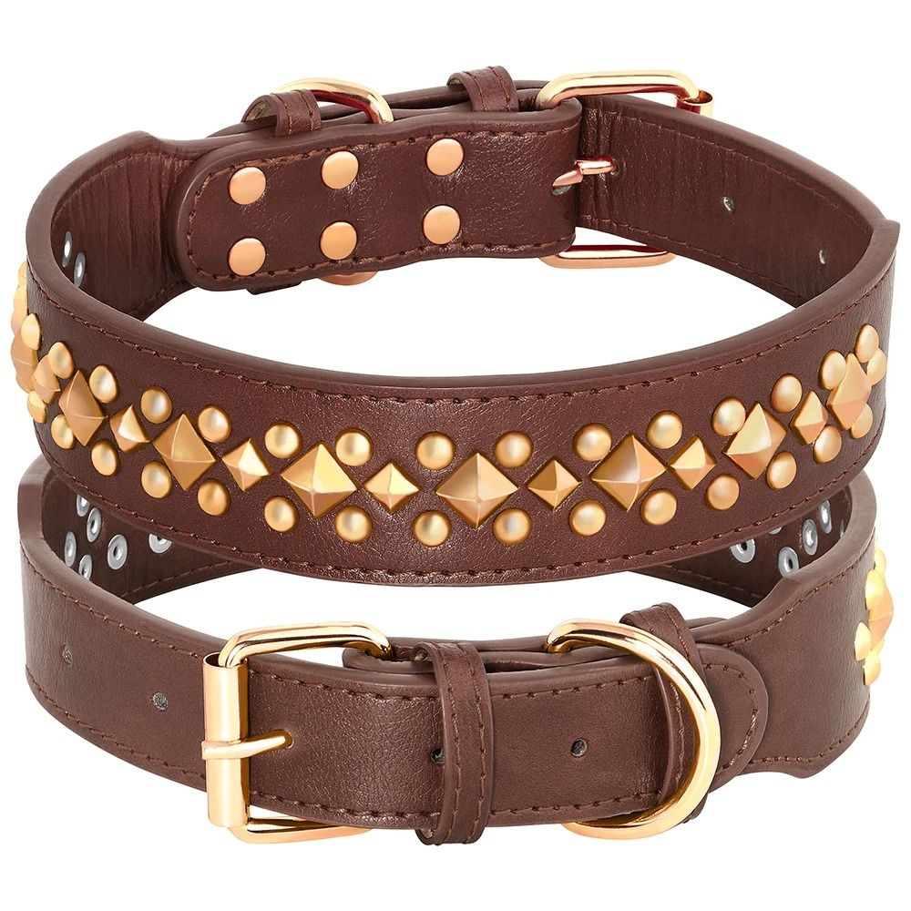 Spiked Leather Dog Collar for Strong and Stylish Dogs