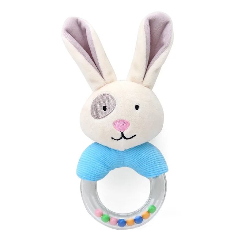 Baby Rattle Toy Plush Elephant and Bear Teether for Newborns