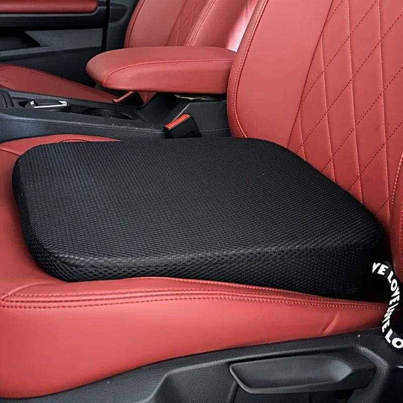 Ergonomic Car Seat Booster Cushion for Short Drivers with Sloped Comfort Design