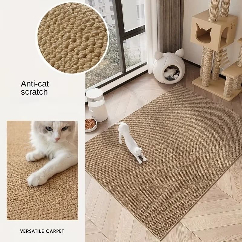 Imitation Sisal Cat Scratching Mat Non Slip Cut to Size Pineapple Design