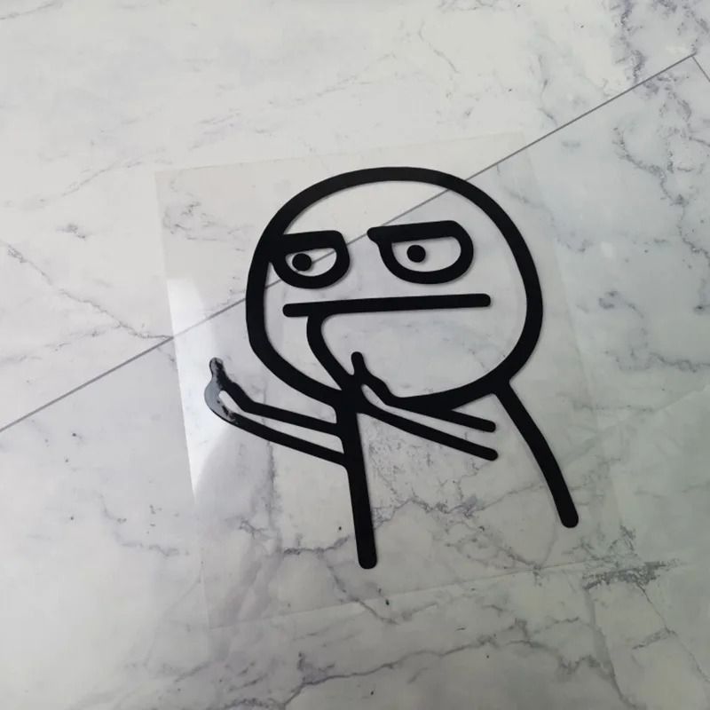 Funny Middle Finger Car Vinyl Sticker Reflective Decal for Cars and Motorcycles