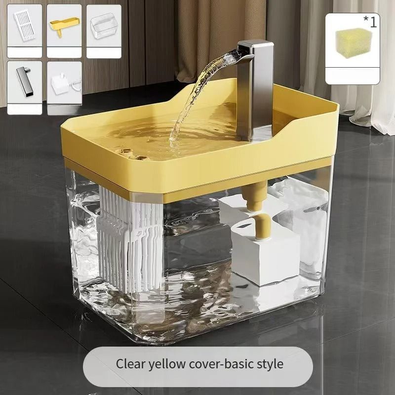 Automatic Pet Feeder and Waterer Set with Anti Slip Base and Filter