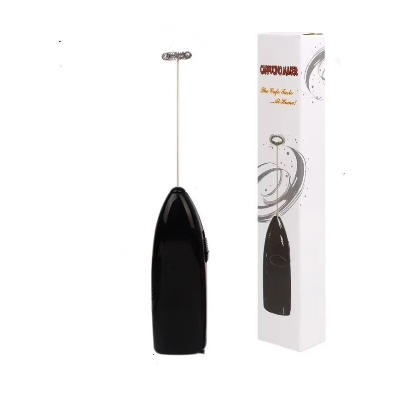 Electric Milk Frother Handheld Mini Stainless Steel Coffee Whisk