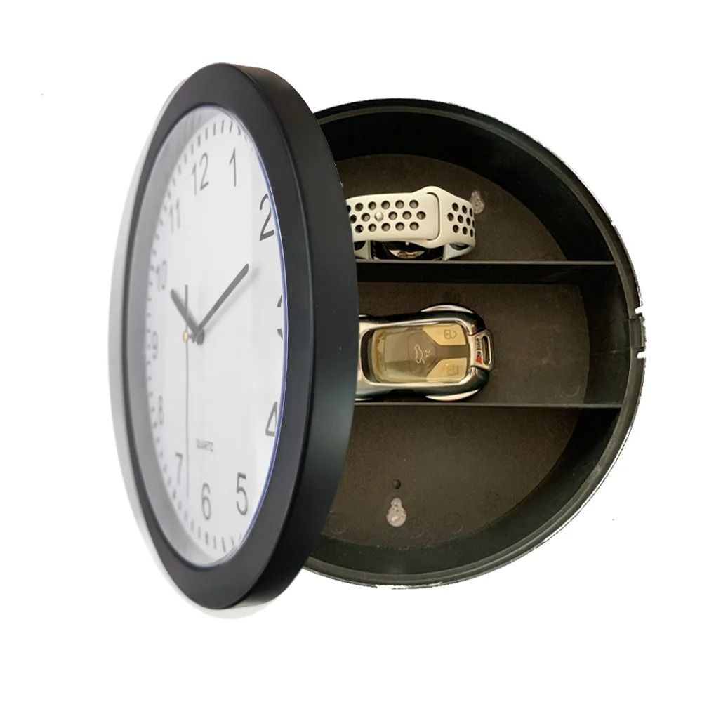 Hidden Wall Clock Safe Box with Secret Storage Compartment