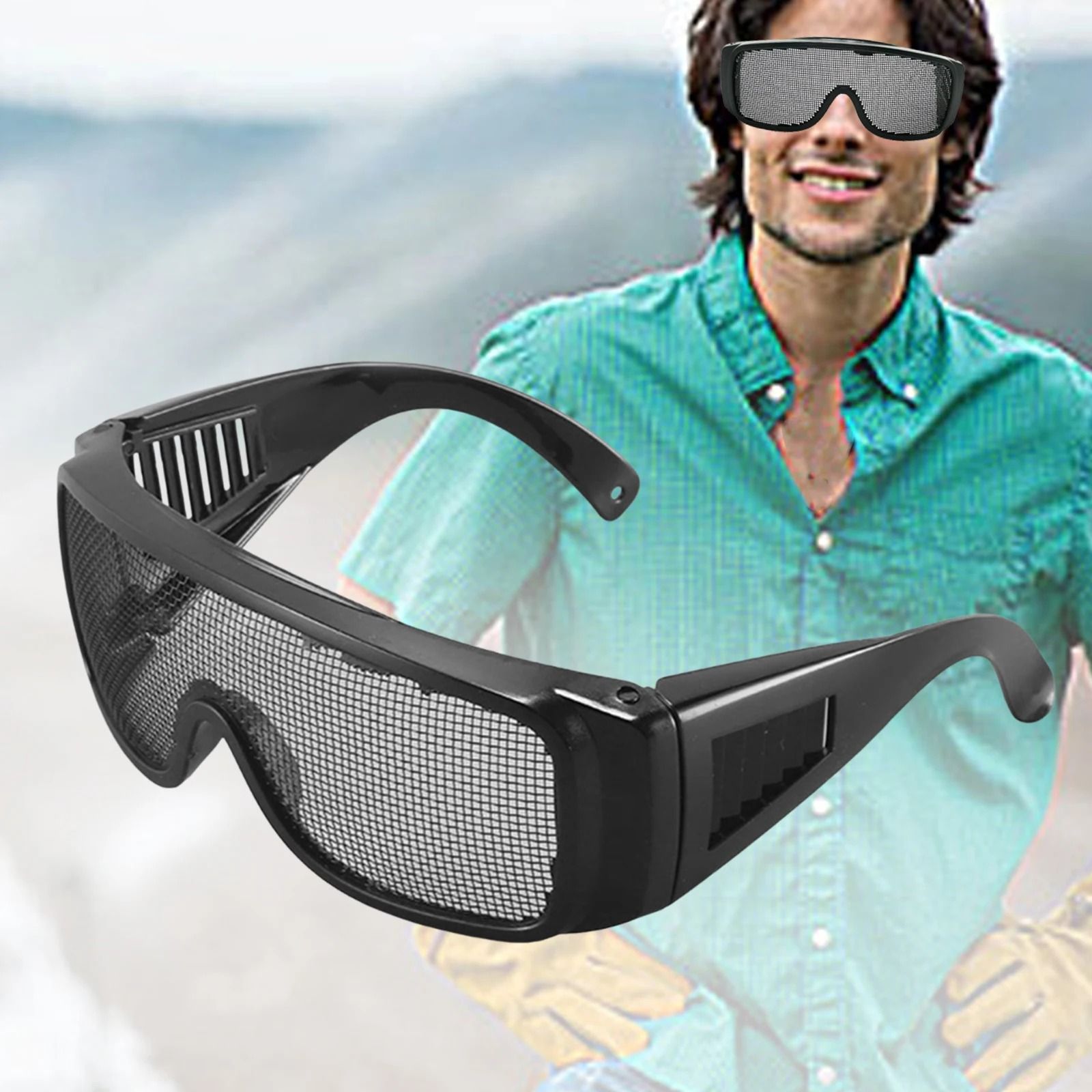 Metal Mesh Safety Goggles Anti Fog Impact Resistant Eye Prot | Inspire ...