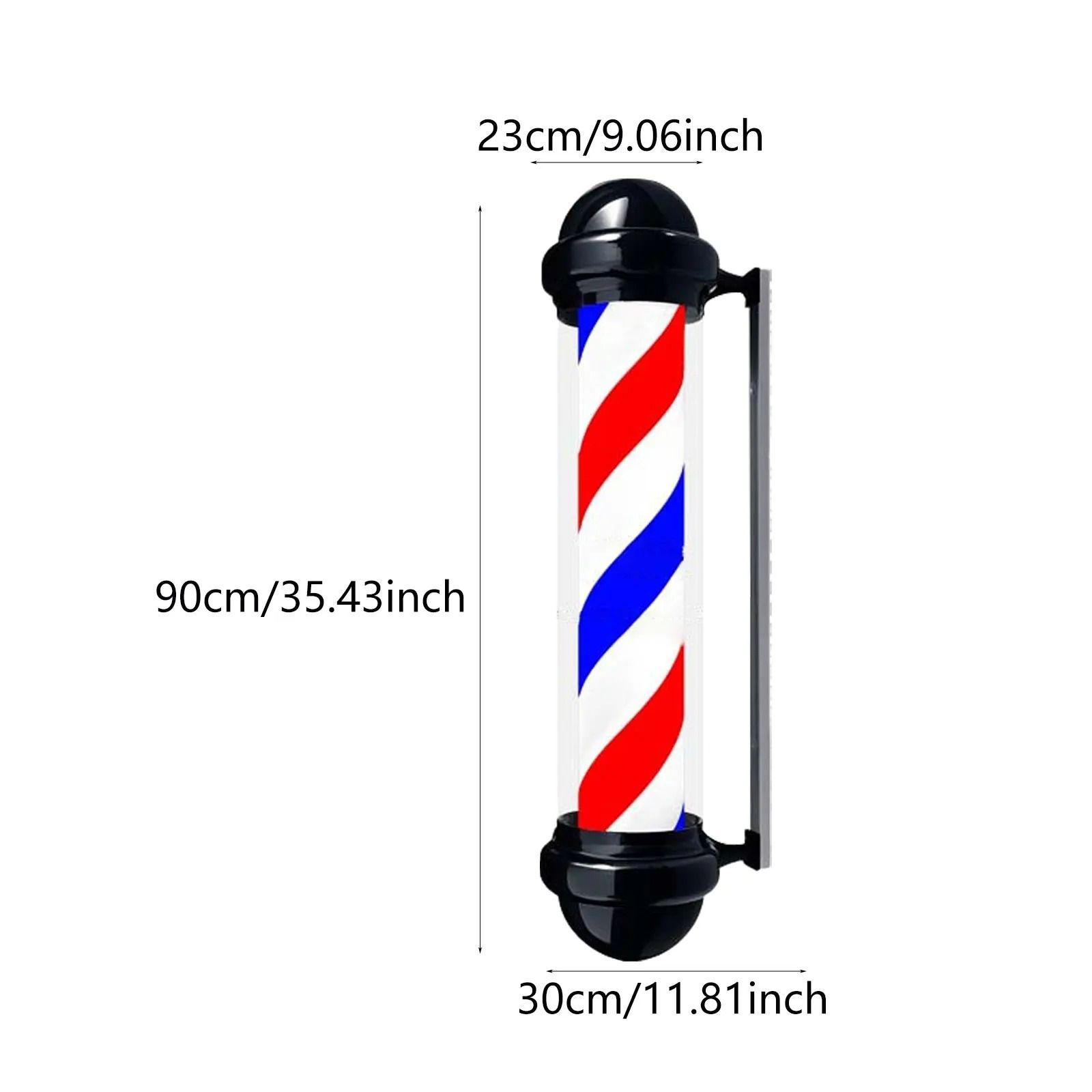 Classic Rotating Barber Pole Light for Salon and Barbershop Display