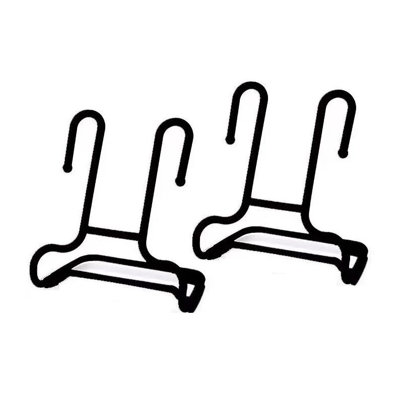 Multi Purpose Shoe Drying Rack Double Hooks Balcony Shoe Storage Organizer 2 Pieces