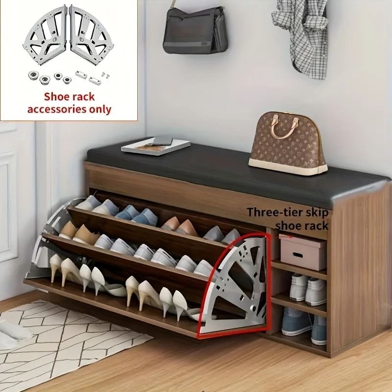 Stainless Steel Flip Shoe Cabinet Hardware Hidden Flip Rack | Inspire ...
