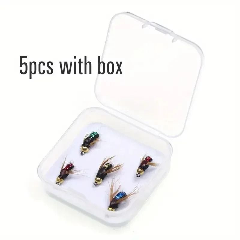 Brass Bead Head Scud Fly Artificial Insect Fishing Lure Set