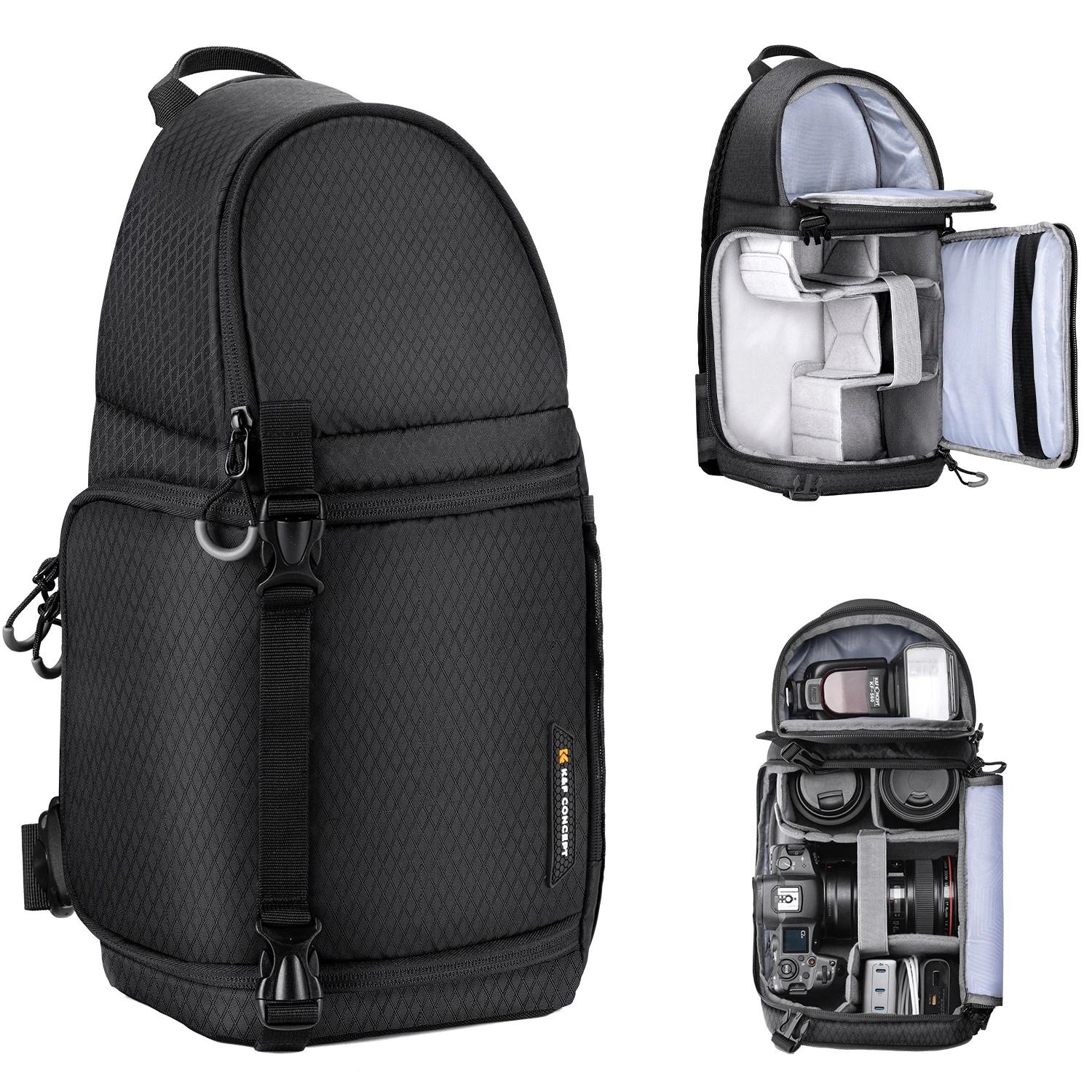 K and F Concept Waterproof Camera Backpack Sling Bag 10L for DSLR and Mirrorless Cameras