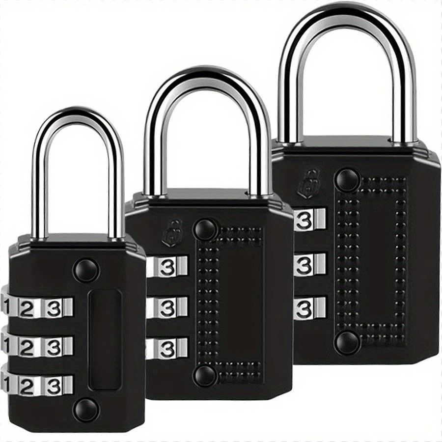 4 Digit Combination Padlock Set Weather Resistant Security L | Inspire ...