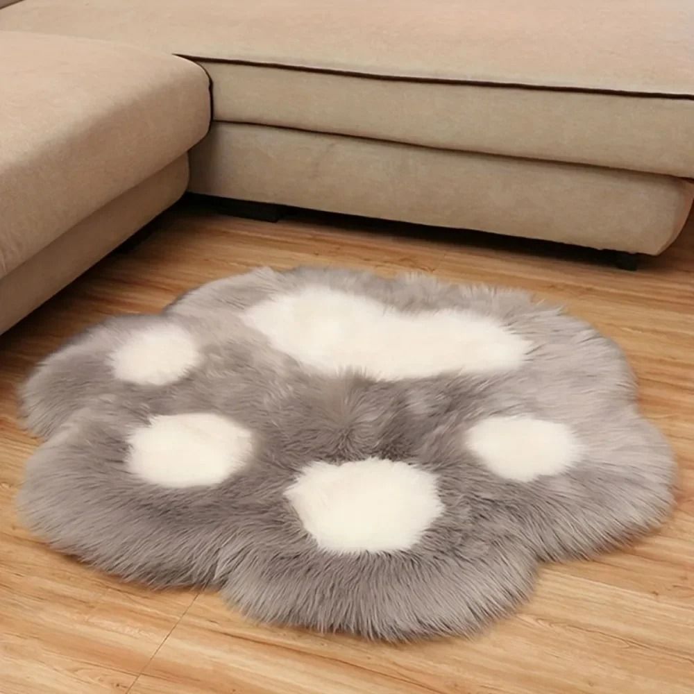 Cute Cat Paw Plush Carpet Soft Decorative Floor Mat