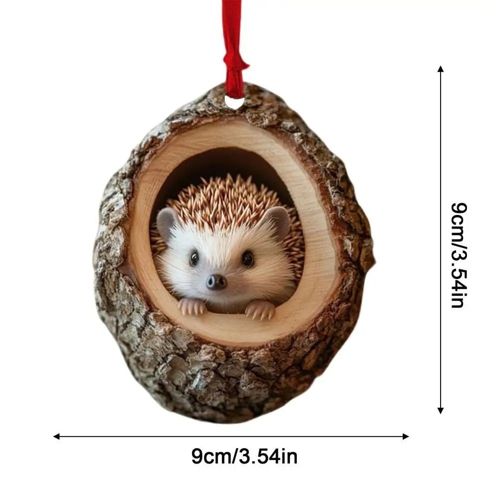 Animal Christmas Acrylic Ornament Pendant Cute Holiday Tree Decor