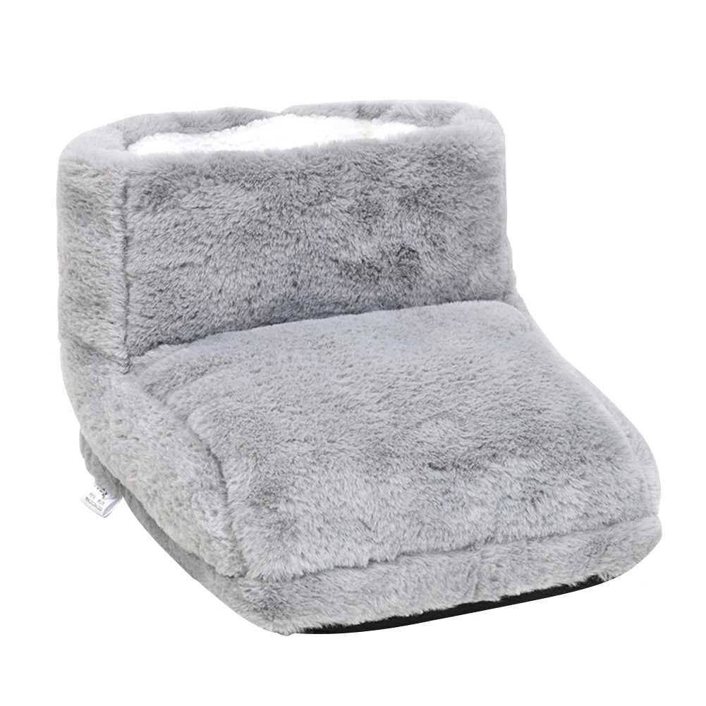 USB Electric Foot Warmer Slippers Soft Plush Heating Pad for Men and Women