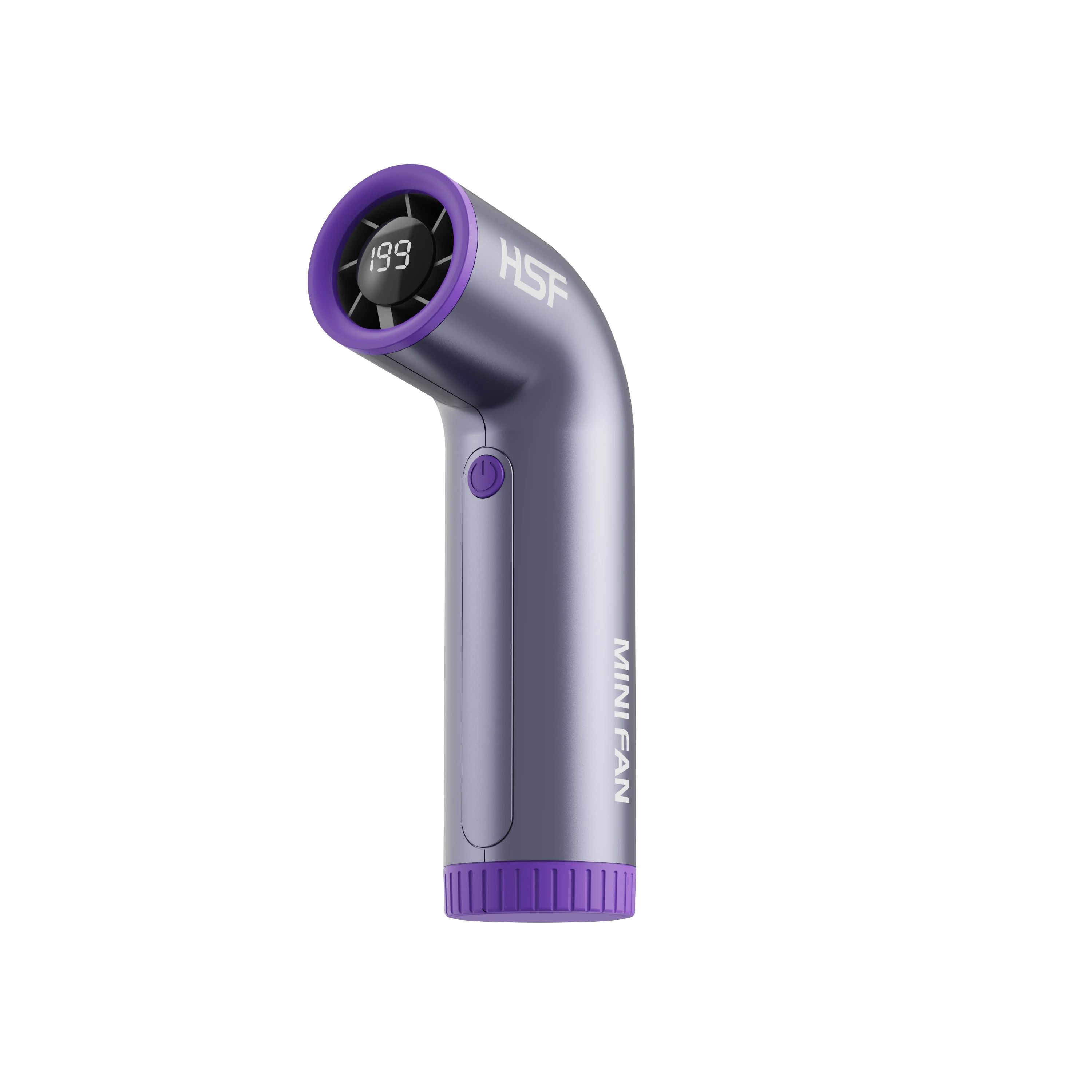 TurboForce 4000mAh Handheld Fan with Digital Display and Adjustable Speed
