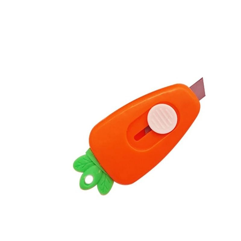 Cute Carrot Mini Utility Knife Keychain Box Cutter for Office and Crafts