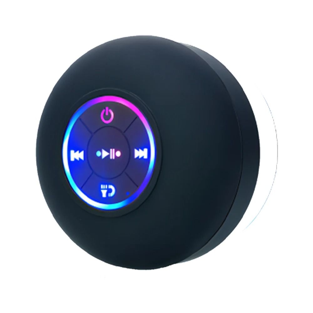 Waterproof Bluetooth Speaker with LED Lights Suction Cup Por | Inspire ...