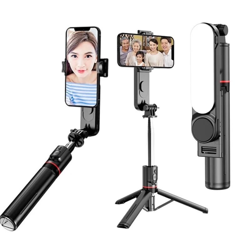Portable selfie stick tripod with Fill Light and Wireless Remote for Video and Live Streaming