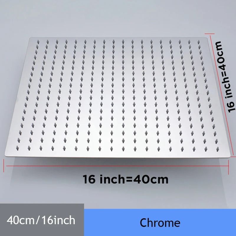 16 Inch rainfall shower head Ultrathin Stainless Steel Luxury Bathroom Shower Upgrade