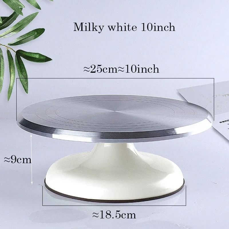 10 Inch Cake Turntable Cake Decorating Stand Rotating Cake Plate for Baking