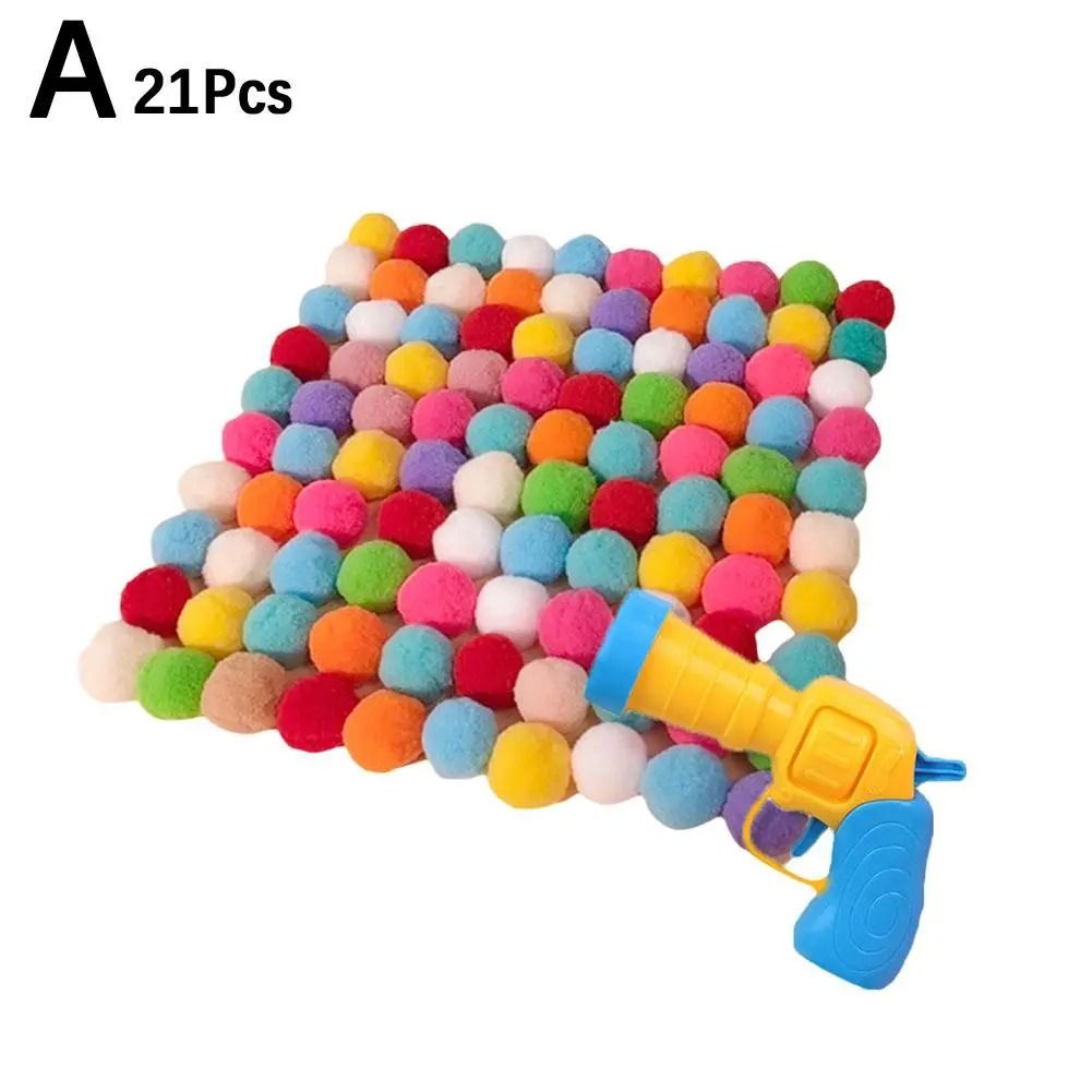 Interactive Cat Ball Launcher Toy Kitten Training Plush Ball Shooting Game Set