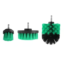 3 pcs Drill Brush Kit Electric Scrubber Brush Set for Carpet Glass Car Tires Cleaning