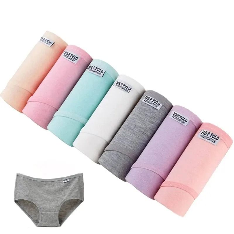 7 Pack Cotton Panties for Women Plus Size Underwear Breathable Comfort Briefs