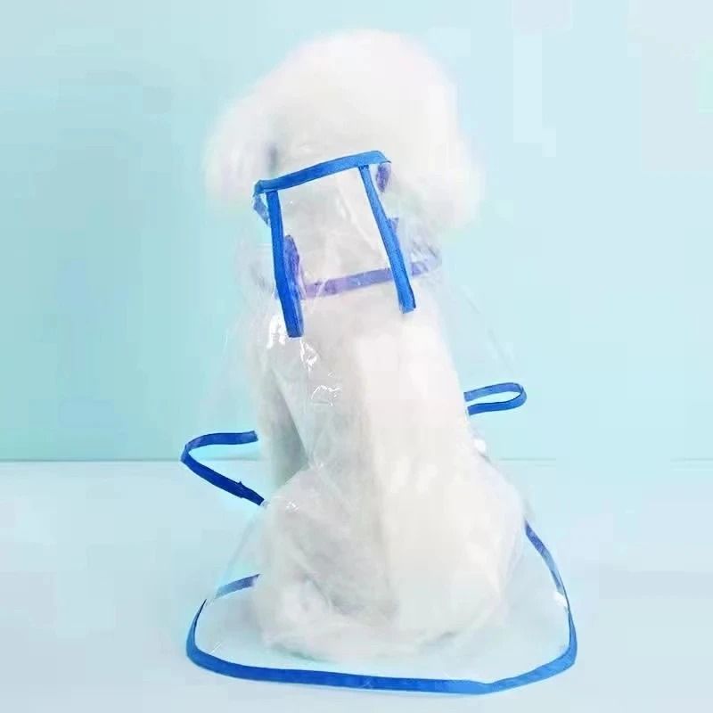 Transparent Waterproof Dog Raincoat Hooded Puppy Rain Jacket for Small Dogs