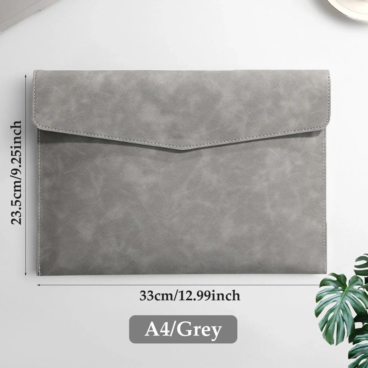 Ultra Large A4 File Bag Waterproof Leather Document Folder Large Capacity Business File Organizer