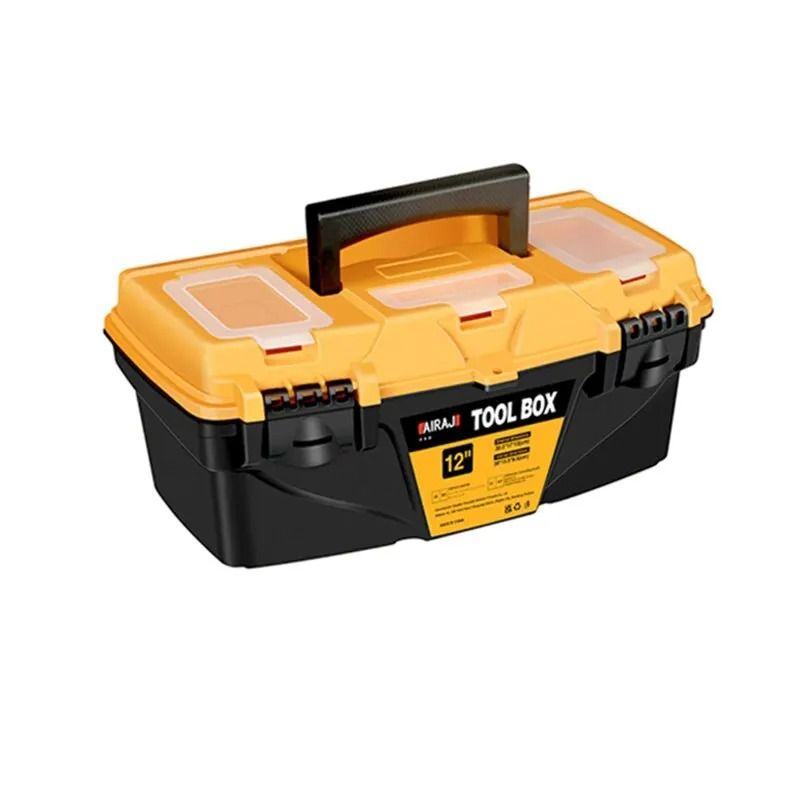 AIRAJ Plastic Hardware Toolbox Thickened Storage Case for Electrician and Carpenter Tools