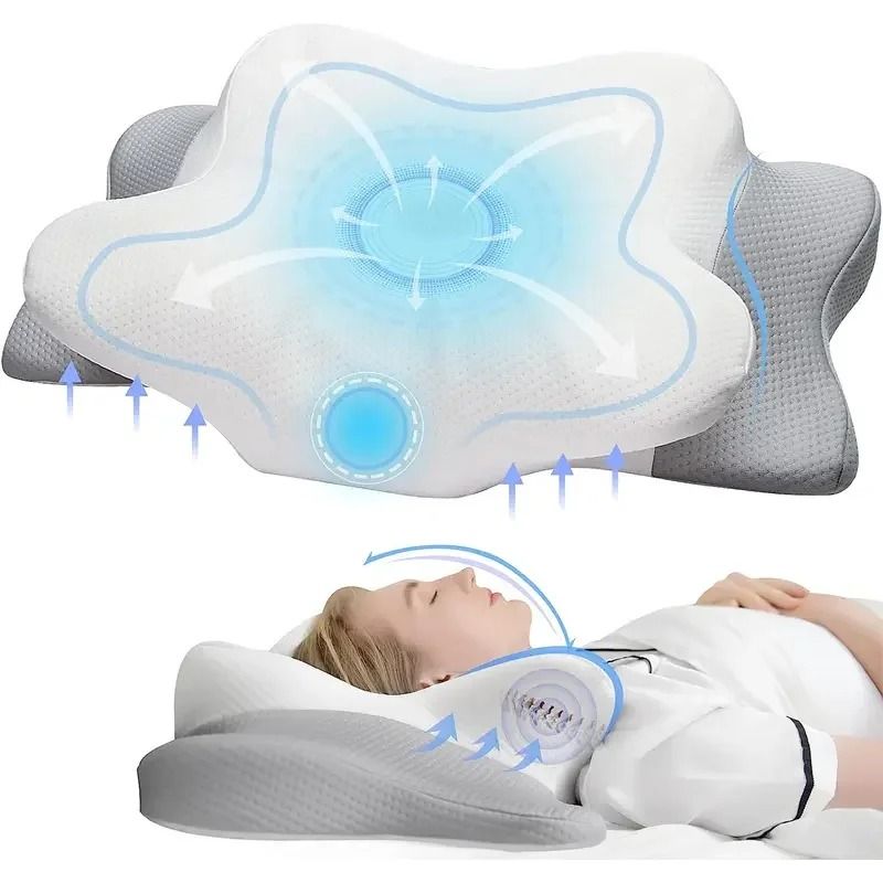 Orthopedic Memory Foam Neck Pillow for Neck and Shoulder Pain Relief