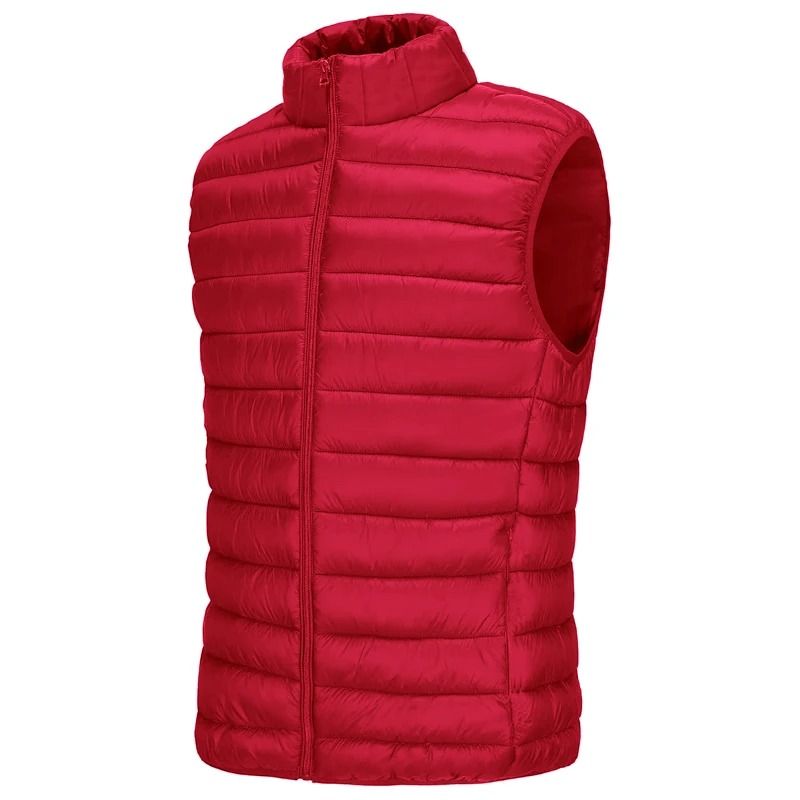 Mens Casual Vest Lightweight Sleeveless Jacket with Zipper and Pockets