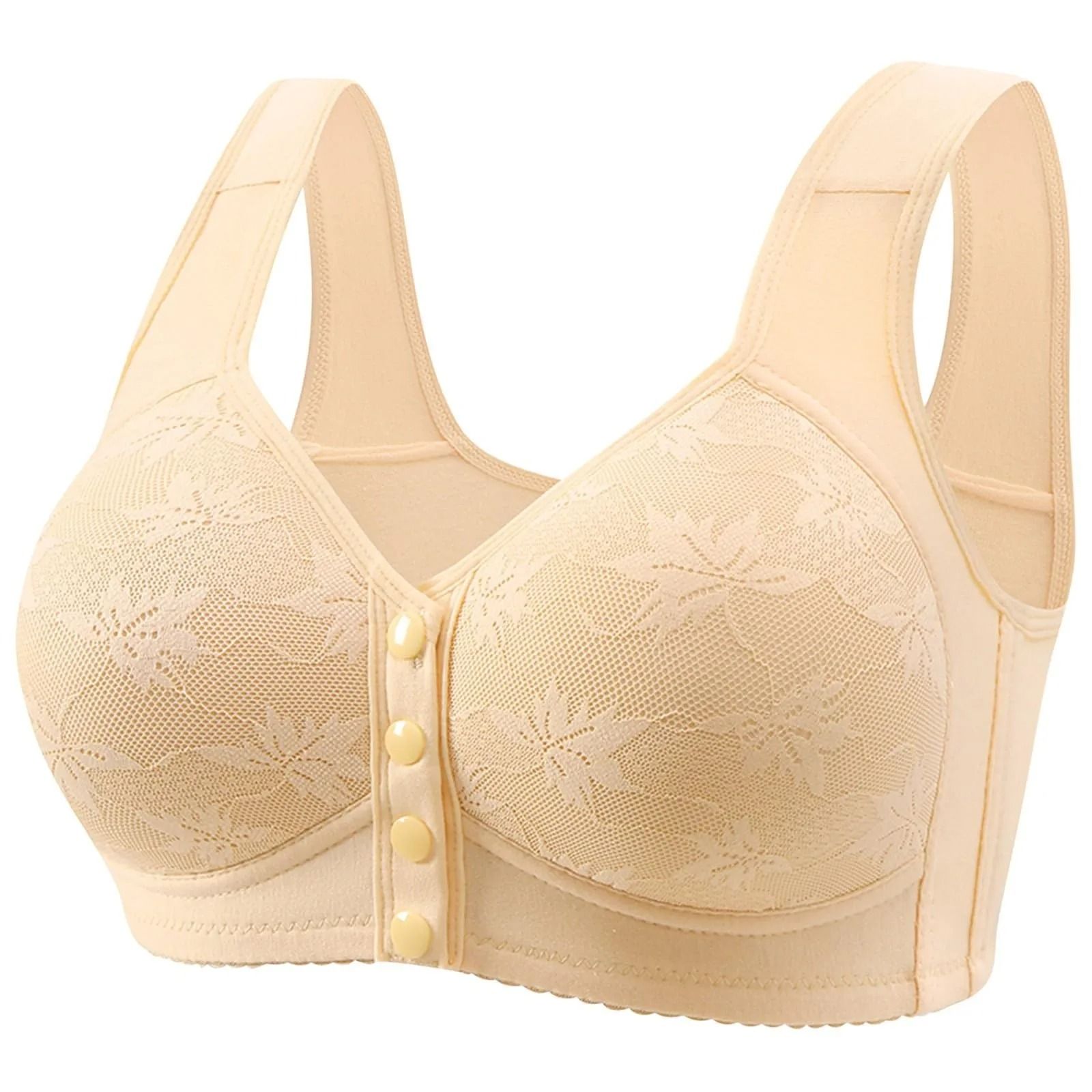 ComfortEase Front Buckle Wireless Sleep Bra Gathering Vest Style