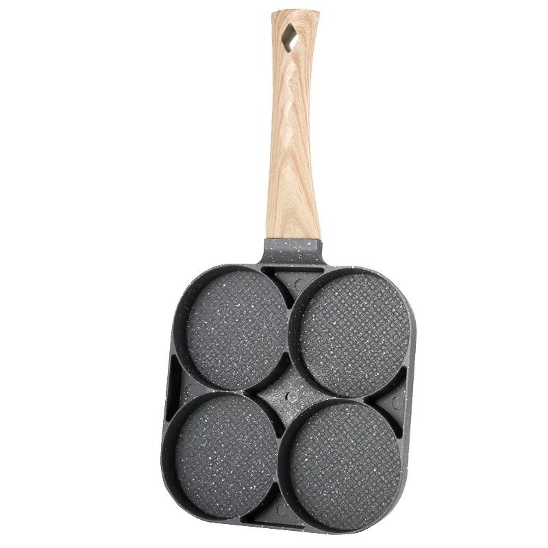 4 Hole Nonstick Egg Omelette Pan Induction Breakfast Maker