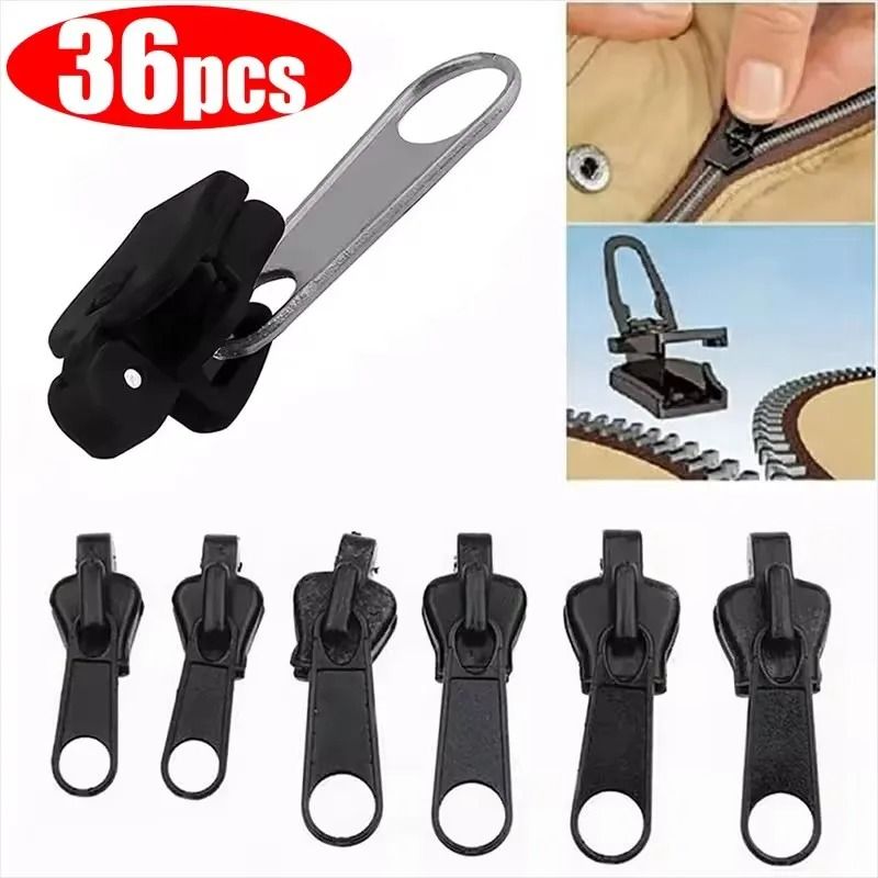 ZipRescue Instant Zipper Repair Kit Universal Replacement Sliders 3 Sizes
