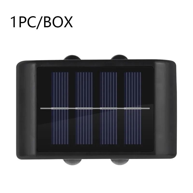 Outdoor LED Solar Wall Lamp Up Down Waterproof Garden Fence Light