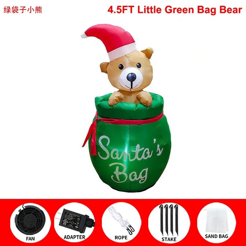 LED Christmas Inflatable Decoration Light Up Holiday Lawn Figure