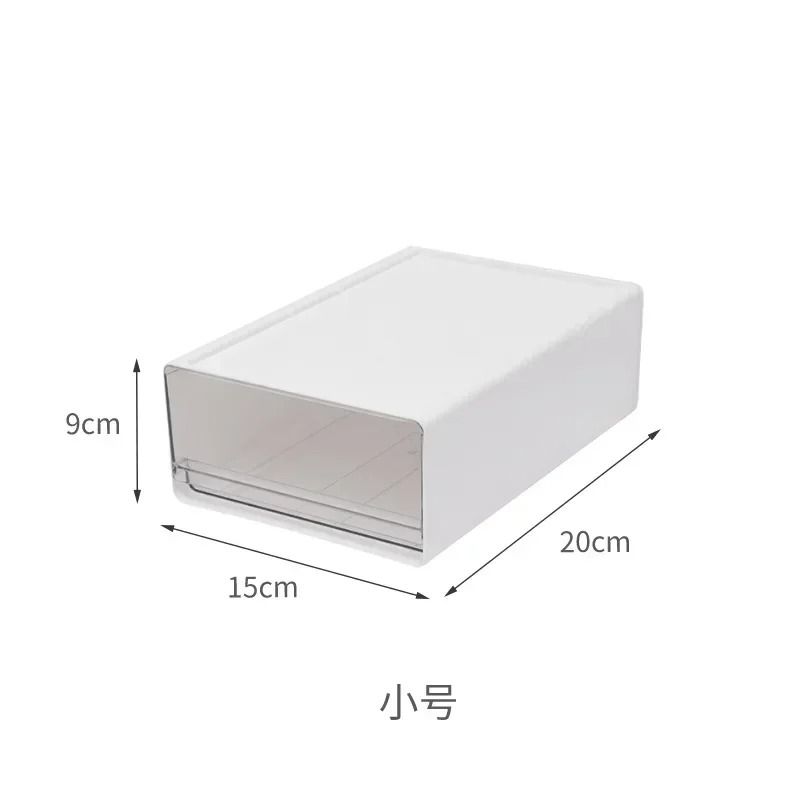 Transparent Desktop Storage Drawer Cabinet Stackable File Organizer