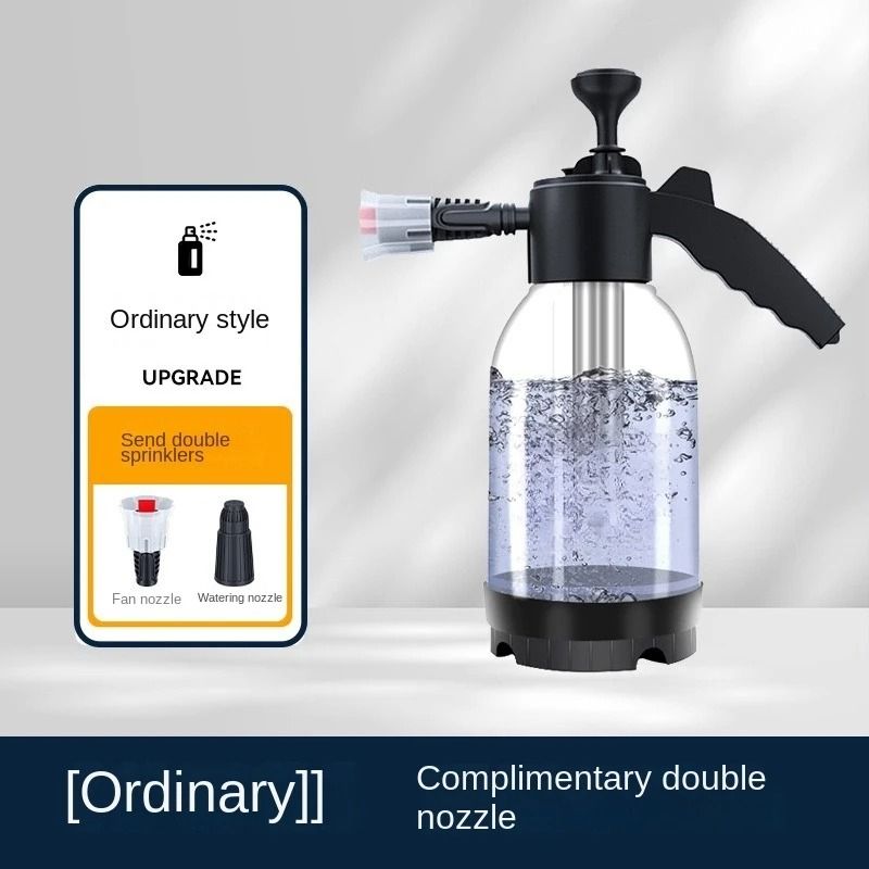 2L Hand Pump Foam Sprayer with 3 Nozzles for Car Wash and Cleaning