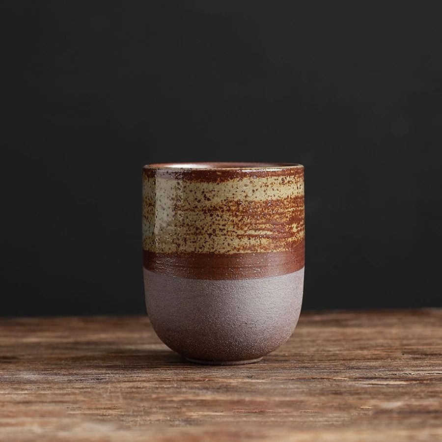 Vintage Japanese Stoneware 130ml Ceramic Tea Cup