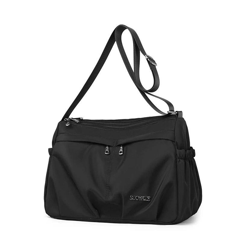 Womens Waterproof Nylon Crossbody Shoulder Bag Large Capacity Multi Pocket Tote