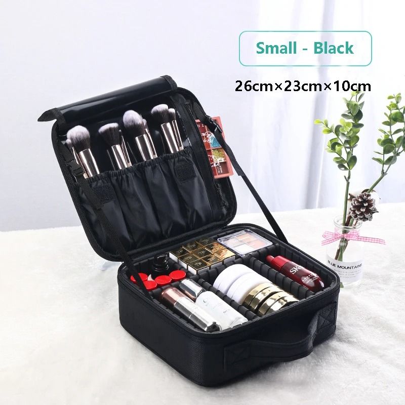 Professional Large Capacity Makeup Case Travel Makeup Train Case Organizer