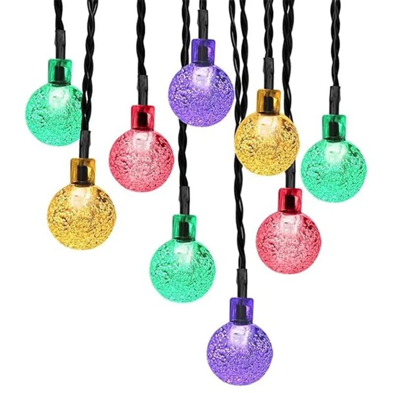BubbleGlow Solar Bubble String Lights Outdoor Garden Decorative Party Lights