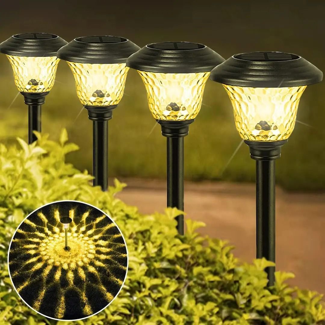 Color Changing Solar Pathway Lights Waterproof LED Garden Path Lights