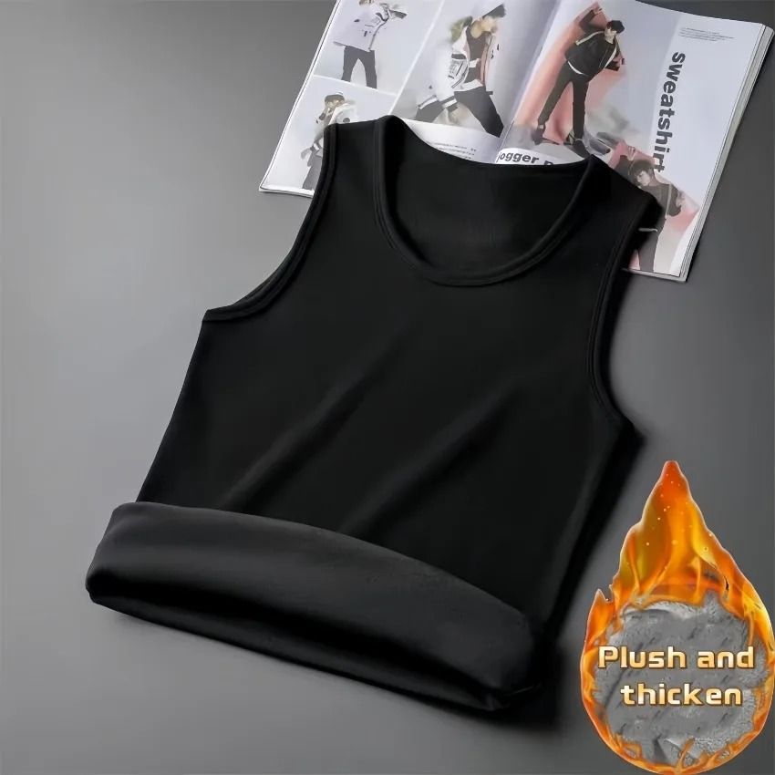 Mens Thermal Sleeveless Vest Warm Winter Base Layer Undershirt