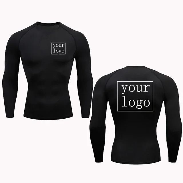 Custom Logo Compression T Shirt Quick Dry Workout Gym Tee for Men and Women