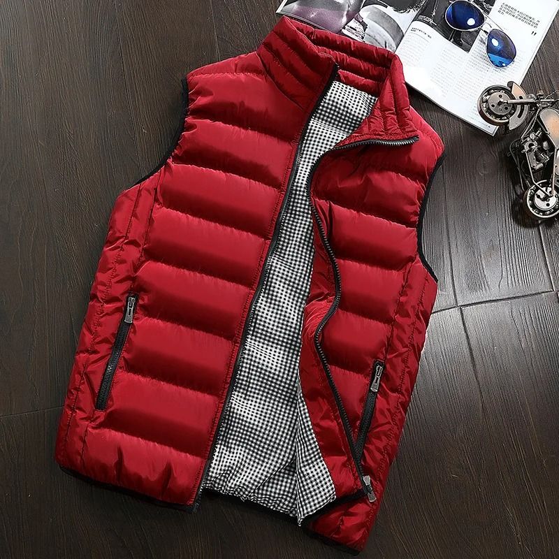 Mens Windproof Puffer Vest Warm Sleeveless Winter Gilet Jacket
