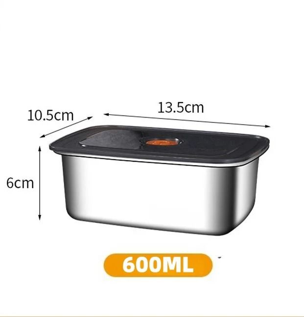 316 Stainless Steel Lunch Box Leakproof Bento Food Container Airtight Storage Box